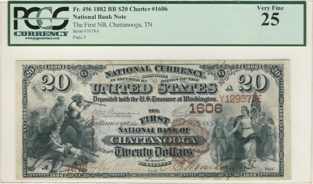 $20 1st NB Chattanooga Ch1606 1882 BB